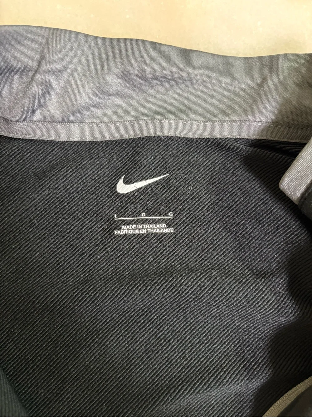 NIKE Men's Long Sleeve Hooded Quarter-Zip Shirt - Black